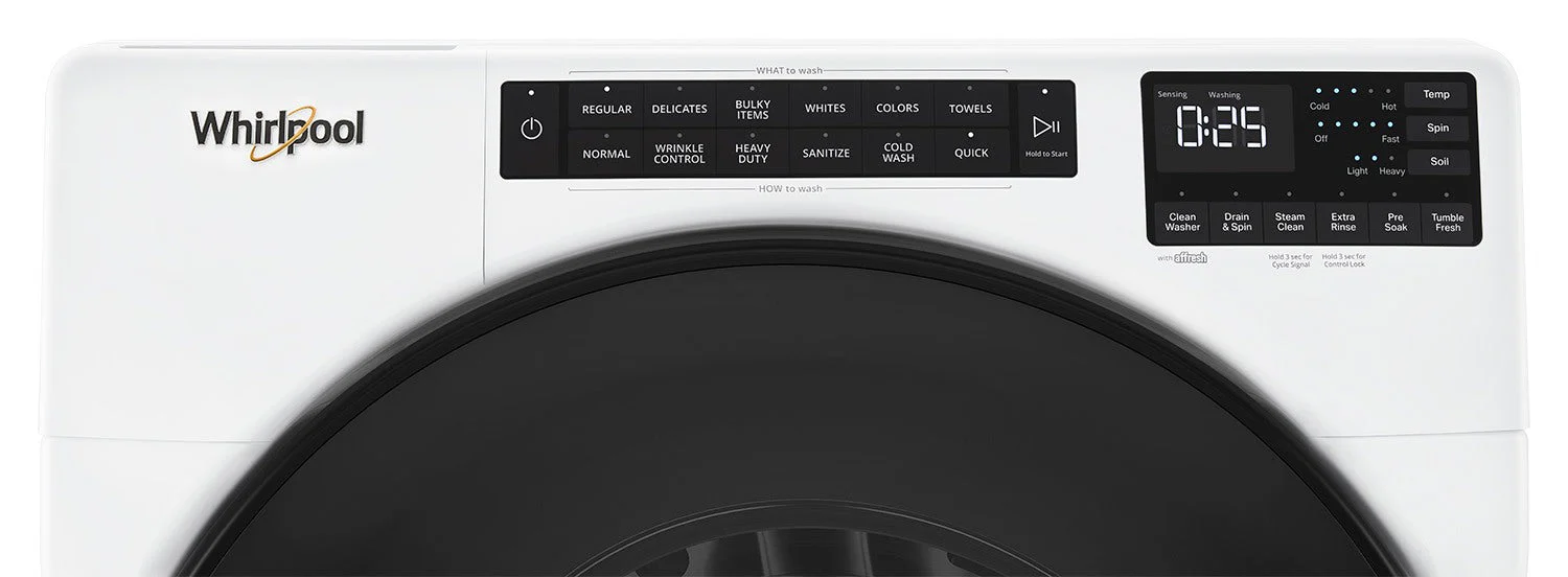 Whirlpool White Front-Load Washer (5.2 cu. ft.) & Gas Dryer (7.4 cu. ft.) - WFW5605MW/WGD5605MW - Image 3