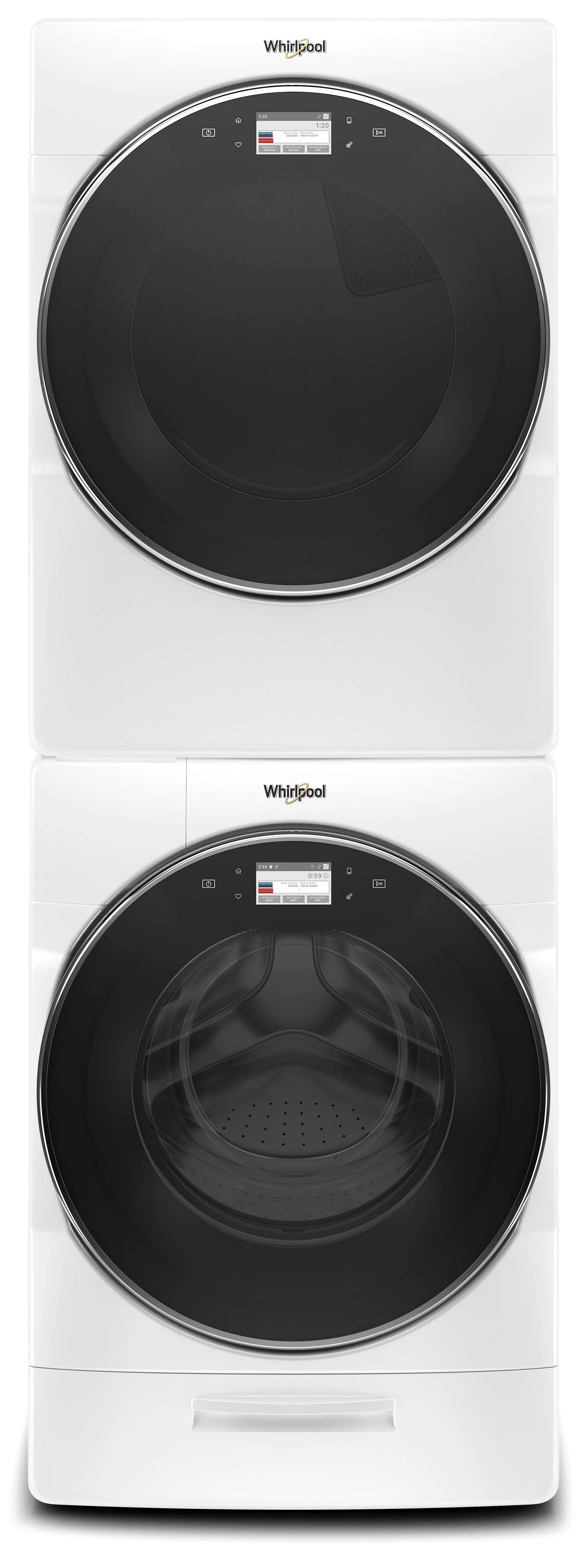 Whirlpool White Front-Load Washer (5.8 cu. ft.) & Electric Dryer (7.4 cu. ft.) - WFW9620HW/YWED9620HW - Image 2