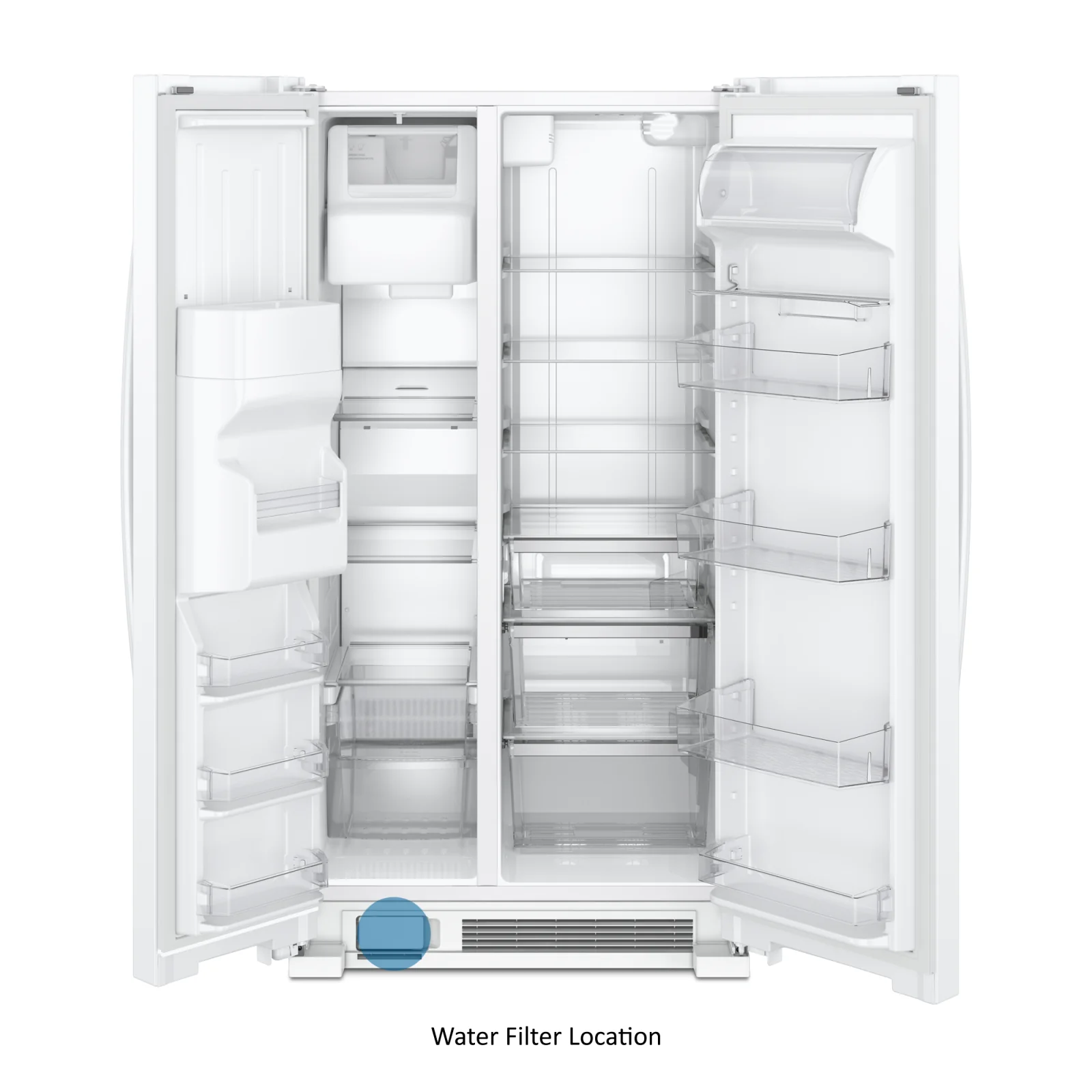 Whirlpool White Side-by-Side Refrigerator (25 Cu. Ft.) - WRS325SDHW - Image 4