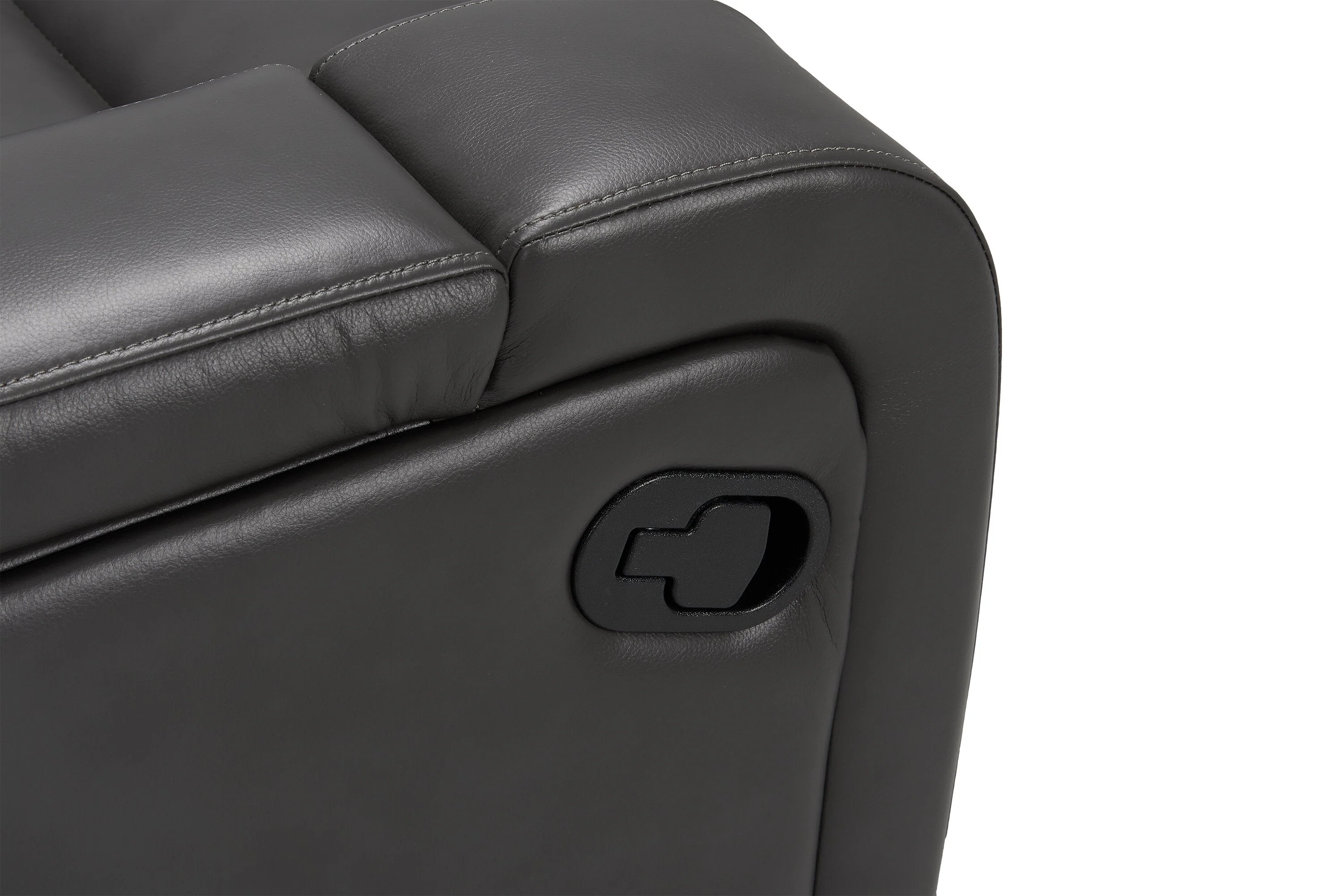 Yarmuth Leath-Aire Reclining Sofa - Grey - Image 8
