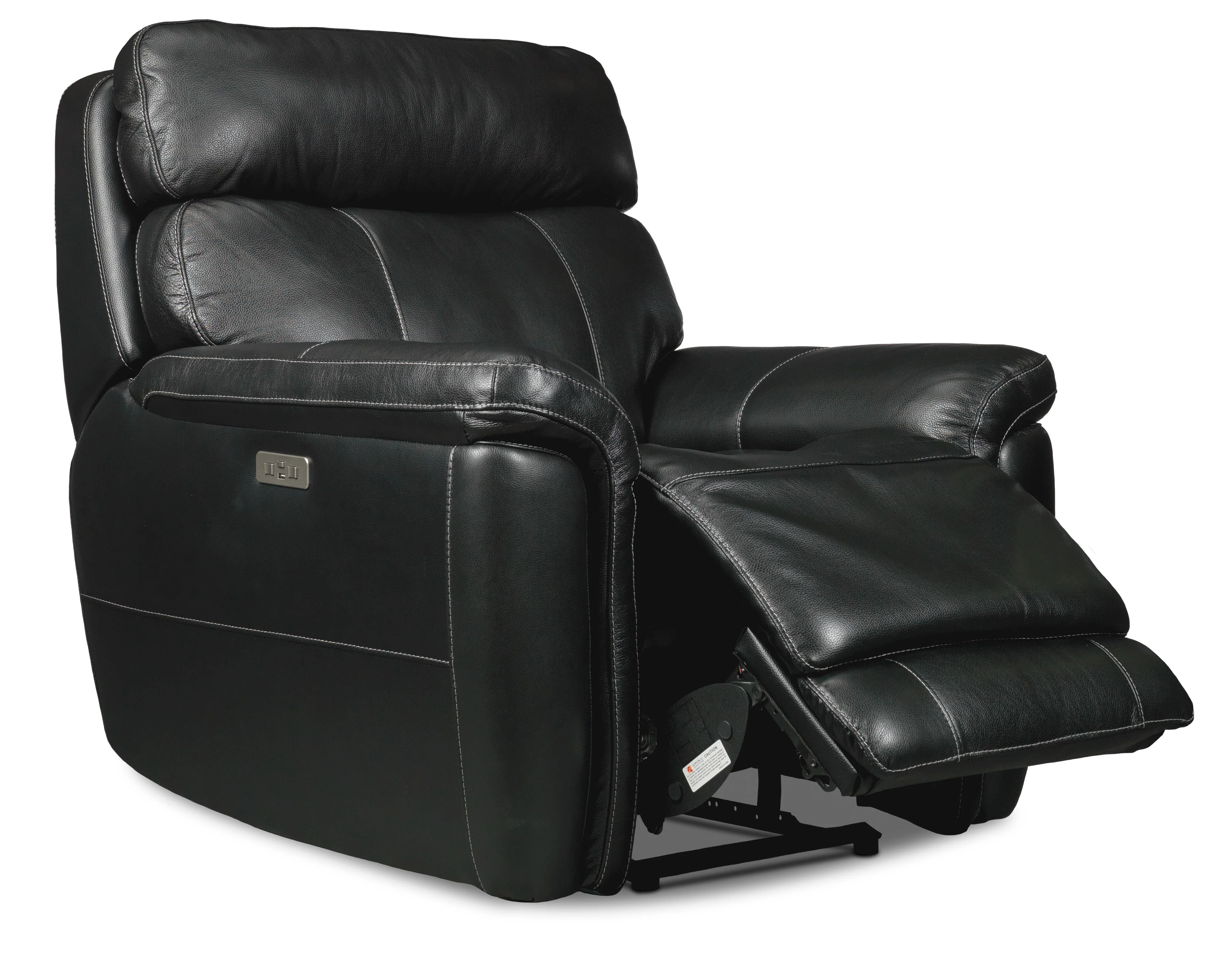 Zane Dual Power Reclining Sofa, Loveseat and Chair Set - Midnight Black - Image 4