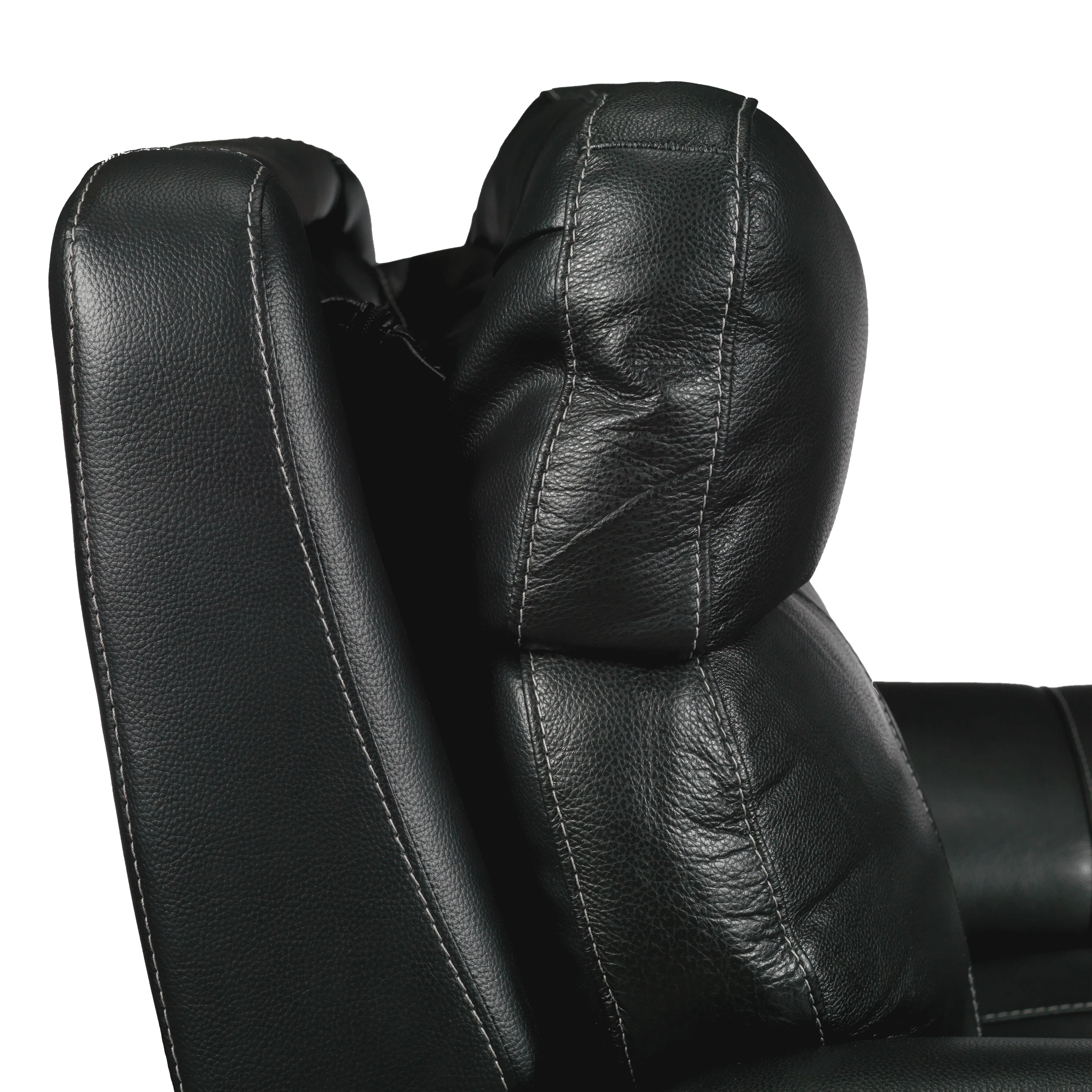 Zane Dual Power Reclining Sofa - Midnight Black - Image 4