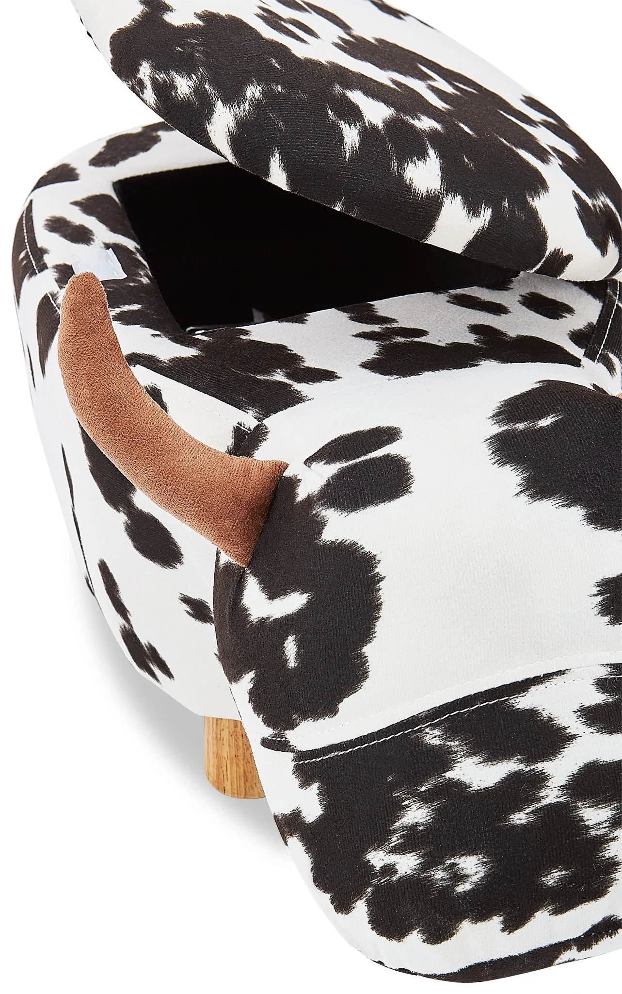 Zoo Companions Cow Storage Ottoman - Black and White - Image 6