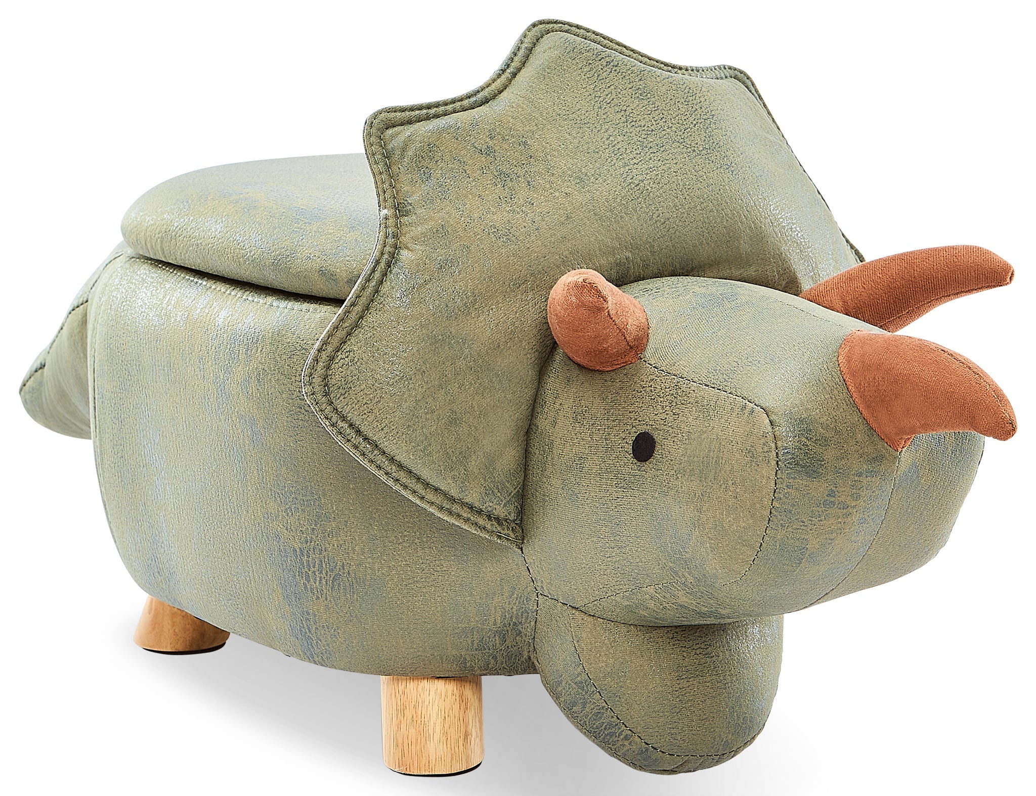 Zoo Companions Dinosaur Storage Ottoman - Green