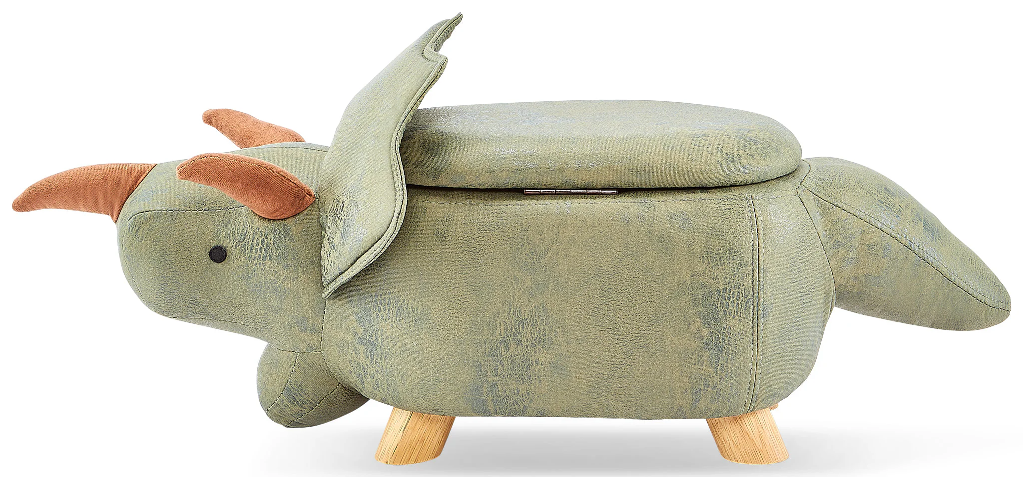 Zoo Companions Dinosaur Storage Ottoman - Green - Image 3